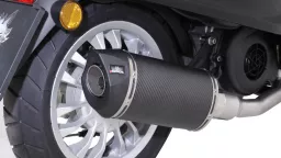 SCOOTER RSC, Vespa Sport Exhaust complete system incl. Euro 4 cat. no heat shield, carbon, 65mm, with EC approval