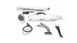 2 x CUSTOM Slip-On exhaust Ø 90 mm incl. cat., ASC – (CAN-BUS actuated sound system), stainless steel chrome, (EC-) approval