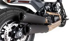 2x CUSTOM exhaust Ø 102 mm, without catalytic converter, changeable endcaps, with CAN-BUS actuated sound system - ASC, stainless steel black, incl. (EC-) approval