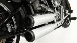 Complete system (2-2) with 2 x CUSTOM exhaust Ø 102 mm incl. cat. (selectable tail pipes), ASC, Stainless steel chrome, (EC-) approval