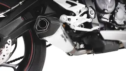 HYPERCONE, RACING slip on (muffler with removable sound insert) for TRIUMPH Street Triple 765 S/R/RS, stainless steel matt, 65 mm, without homologation