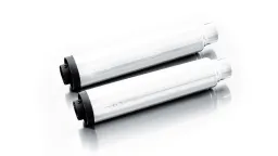 2x CUSTOM exhaust Ø 102 mm, without catalytic converter, changeable endcaps, with CAN-BUS actuated sound system - ASC, stainless steel chrome, incl. (EC-) approval