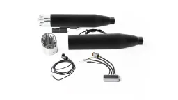 1 x CUSTOM exhaust Slip-On Ø 102 mm no cat. (selectable end caps), ASC, Stainless steel black, (EC-) APPROVAL