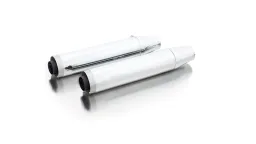 2 x CUSTOM exhaust Slip-On Ø 90 mm incl. cat. (selectable end caps), ASC, Stainless steel chrome, (EC-) approval