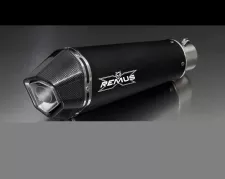 HYPERCONE, complete system (header, racing conntecting tube and rear muffler), stainless steel black, RACE (no EEC), 65 mm